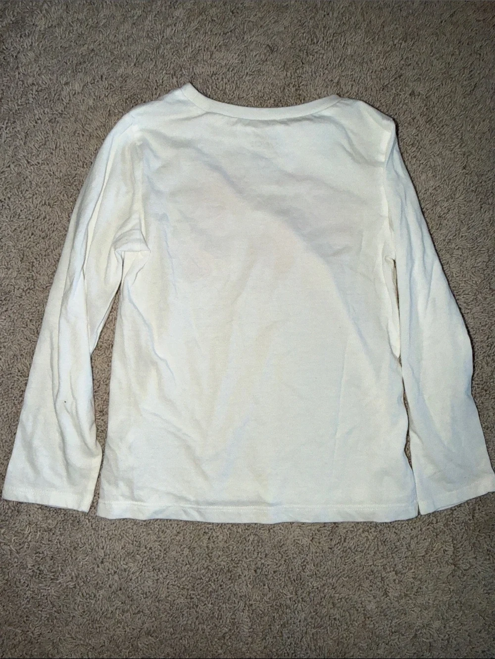 Carters girls' White Long-Sleeve 'Thankful' Thanksgiving Graphic Tee size small